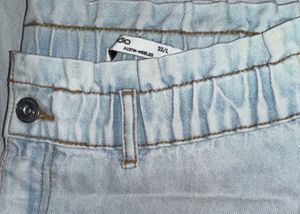 Wide Leg Light Wash Denim Jeans