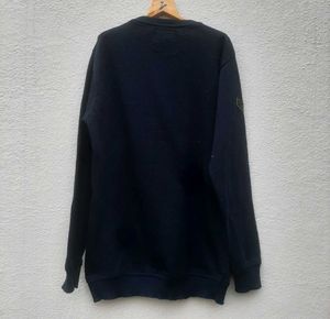 Dark Blue Stylish Zipper Sweatshirt Unisex