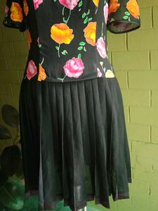 Floral Pleated Mini Dress