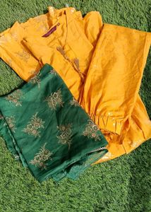 Stylish Yellow Printed Kurti