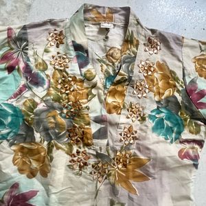 Elegant Floral Print Kurti with Palazzo Pants