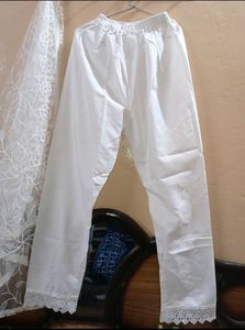 Embroidered Top &amp; Cotton Trousers- 3 Piece Outfit