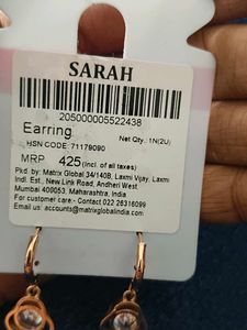 anti tarnish  Key Design Earrings