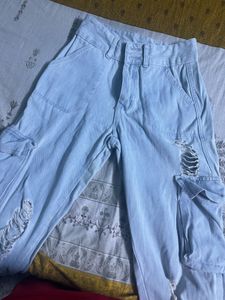 blue rough jeans