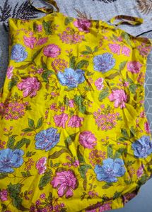 Vibrant Floral Yellow Blouse