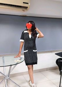 Striped Knit Mini Dress