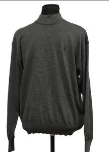 Men's Grey Turtleneck Sweater