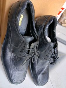 Bata Black Leather Formal Shoes