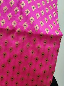 Pink Banarasi Silk Dupatta