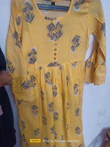 Price Drop ... New Round Shape Yellow Kurta Top