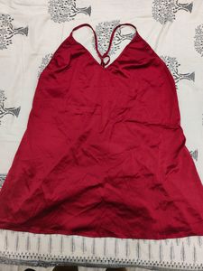 Satin Nightdress With Back Detail