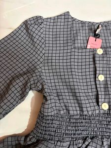 Chic Grey Checkered top