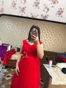 Stunning Red Tulle Gown🎀❤️
