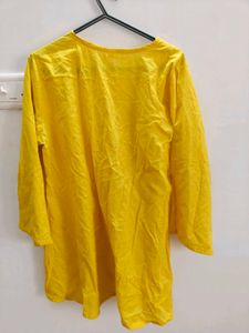 Yellow Embroidered Kurta