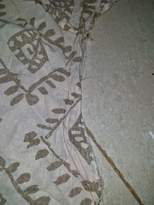Stylish White Kurta with Brown Print