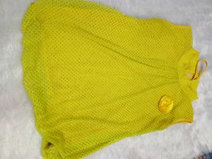 Vibrant Yellow Polka Dot Blouse