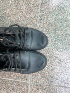 Classic Black Lace-Up Boots
