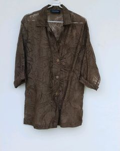 Brown Botanical Top