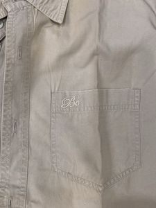 Men's Light Grey Button-Up Shirt