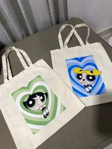 Cute Cartoon Print Tote Bag HANDMADE BY ME👌🏻🌷
