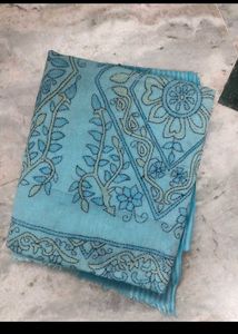 Beautiful cotton Embroidered Saree