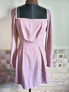 Chic Square Neck Mini Dress