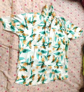 Tropical Print Shorts + Shirt