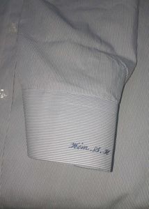 White Vertical Striped Shirt Casual + Formal