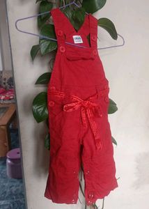 Cute Red Baby Overalls