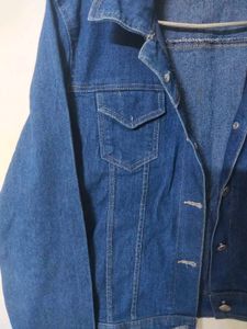 Classic Blue Denim Jacket with U.S. Army Patch