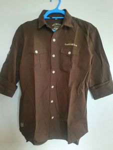 Men's Brown Casual Shirt