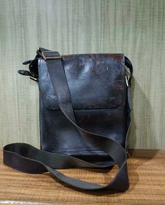 Vintage Leather Messenger Bag