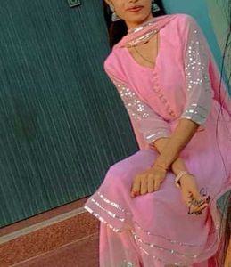 Any One Jewellery Free Baby Pink Three Piece Dress