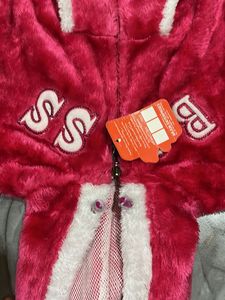Cute Pink Faux Fur Zip-Up Hoodie