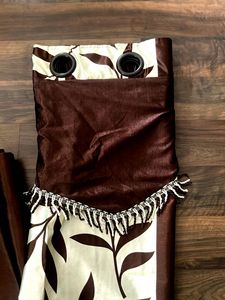 set of 2- 9 feet designed door curtains