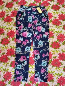 Women's Floral Print Pants – Double XL