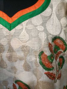 Embroidered V-Neck Blouse