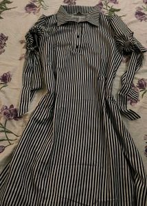 Chic Striped Shirt Dress