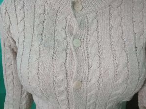 Light Pink Cable Knit Cardigan