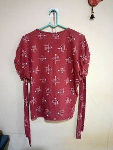 Chic Printed Short Sleeve Top