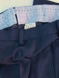 park avenue Men's Navy Blue Tailored Trousers