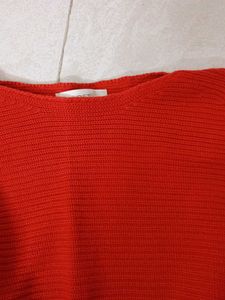 Red Knit Top