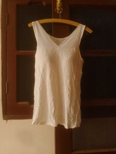 White V-Neck Tank Top