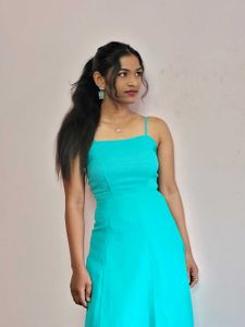 Elegant Teal Off-Shoulder Gown