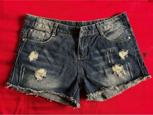 Distressed Denim Shorts