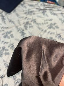 Chic Black Satin Square Neck Top