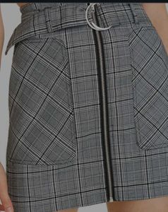 Stradivarius Plaid Mini Skirt
