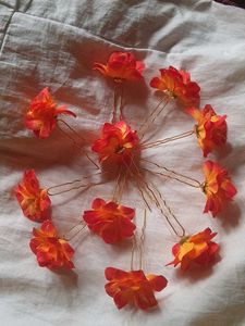 Floral Hair Pins - Set of 10 Accents