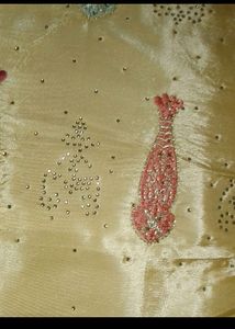 Muslin Creme Suit With Embroidered Front