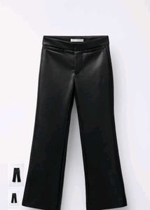 Zara Faux Leather Flare Trousers On Sals !!